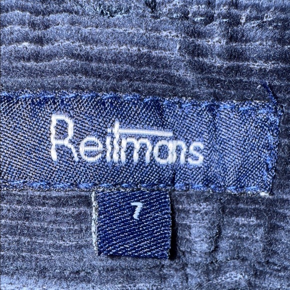 Reitmans Cords Blue Corduroy Flare preferred Fit Pants Stretch Women’s Size 7 - Picture 13 of 14